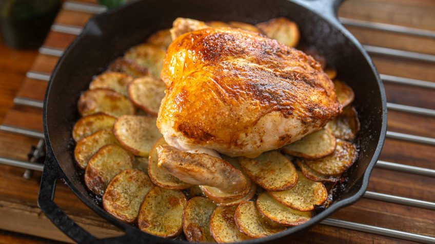 Garlic Roast Chicken Breast Crown